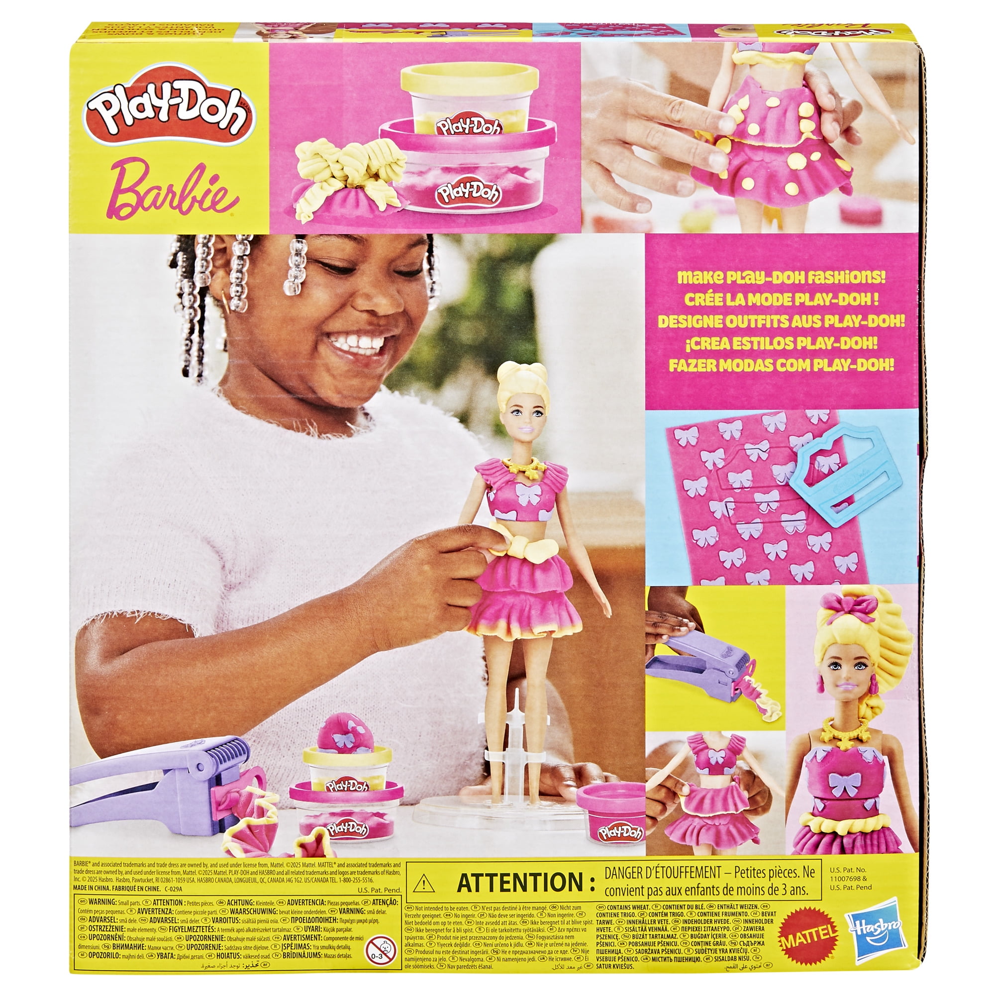 Play-Doh Barbie Ruffles and Bows Doll Set, Ages 5 years and up
