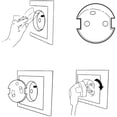 thumbnail image 2 of 10 piezas de cubierta de enchufe para bebés en francés: protección eléctrica revolucionaria: mecanismo giratorio adhesivo 3M (sin llaves) para la seguridad doméstica de los niños, cubierta, 2 of 5