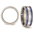 thumbnail image 3 of Titanuim Blue Adonized Double Grove 8.5m Band Ring, 3 of 5