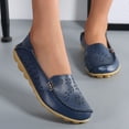 thumbnail image 2 of HCNTES Women's Classic Casual Cute Slip-On Fashion Closed Toe Flat Sandal Comfy Work Sandal Everyday Walking Shoe(Dark Blue,40), 2 of 6