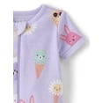 thumbnail image 3 of The Children's Place Baby & Toddler Girls Short Sleeve Snug Fit Cotton One Piece PJs, Sizes NB-5T, 3 of 3