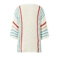 thumbnail image 6 of Letdown Womens 3/4 Sleeve Striped Lightweight Knit Sweaters Spring Summer Casual Crewneck Trendy Boho Tops Pullover Cover Ups, 6 of 9