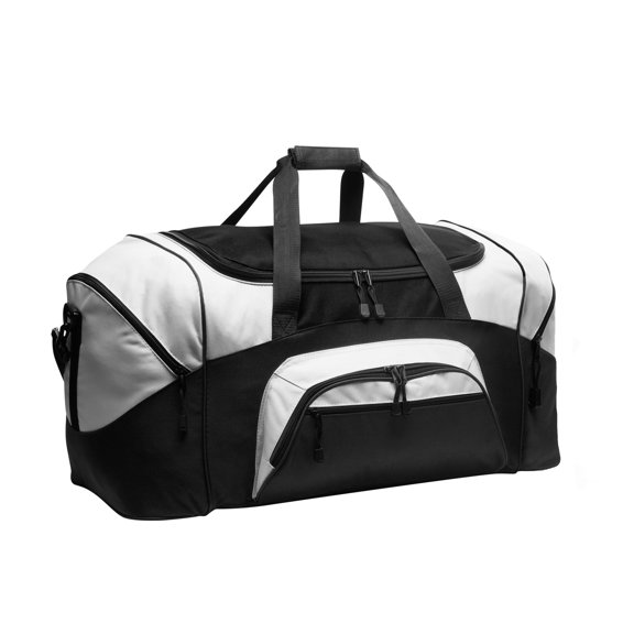 BG99 Port & Company Mens Gym Bag Colorblock Sport Duffel