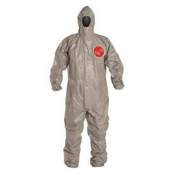 Dupont Hooded Coverall,Elastic,Gray,3XL,PK6 TF145TGY3X0006TV