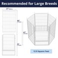 thumbnail image 3 of SunsGrove Decorative Garden Fence 45 in(H) x 13.4 ft(L) 6 Panels, Heavy Duty Metal Animal Barrier Fence, No Door, Flower Bed Fencing, White, 3 of 10
