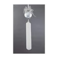 thumbnail image 2 of 21" Snow Drift Fancy Silver Ball With White Tassel Christmas Ornament, 2 of 2