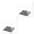 thumbnail image 3 of Kearding Vitrina Caja de encimera Protección a prueba de polvo Cuadrado transparente Simple Autoensamblaje Juguete Coleccionables Modelo Coches Type2 NO2, 3 of 6