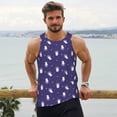 thumbnail image 6 of KLL Astronaut Rabbit Print Men's Muscle Gym Workout Stringer Tank Tops Bodybuilding Fitness T-Shirts Tank Tops Men-4X-Large, 6 of 7