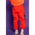 thumbnail image 5 of Rolanko Girls Cargo Pants for Kids Loose Streetwear Hip Hop Dance, 5 of 5
