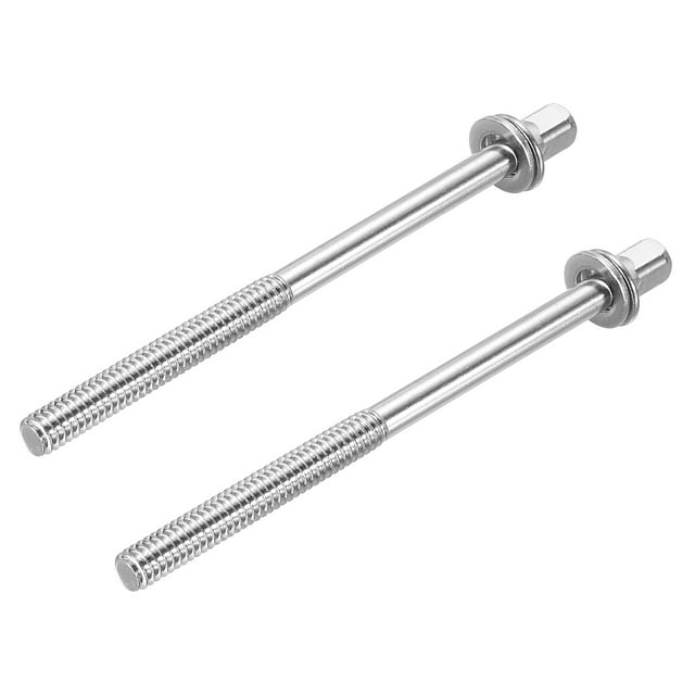 Tambor Tensión Varillas M5 x 80mm para Bajo Tambor Herraje Piezas Accesorios Paquete de 2