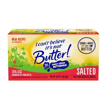 I Can't Believe It's Not Butter! Salted Sticks with Sweet Cream Buttermilk, 16 oz 4 Sticks