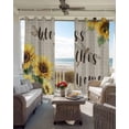 thumbnail image 3 of Sunflowers Black Out Curtains 63 Inch Long, Room Darkening Draperies Curtains Panels, Spring Farmhouse Flowers Dragonflies Retro Thermal Insulated Curtain for Bedroom Living Room 52"x63" 2 Panels, 3 of 8