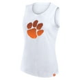 thumbnail image 2 of Women's Fanatics White Clemson Tigers Activate Slub Tank Top, 2 of 5