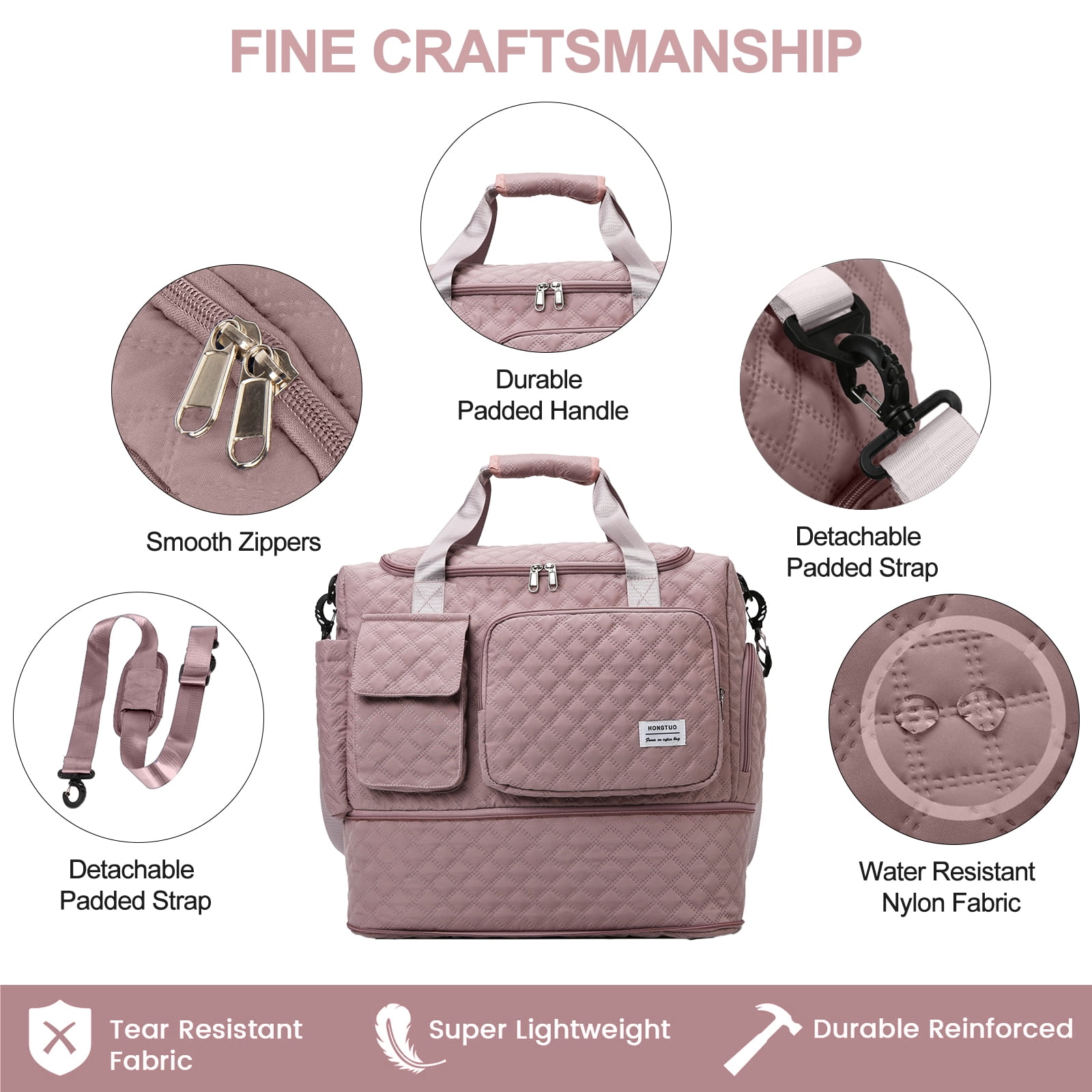 Gynky Travel Duffle Bag Weekender Bags for Women with Shoe Compartment Carry on Overnight Bag with Toiletry Bag Hospital Bag for Labor and Delivery Weekender Overnight Bag for Trave Sport Hospital