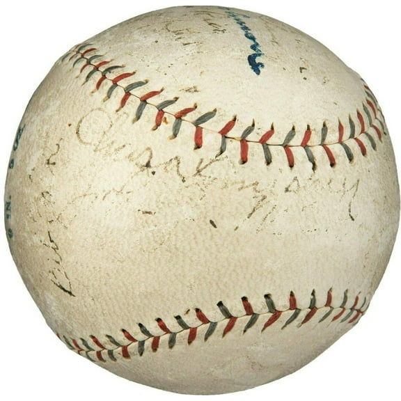 1924 World Tour Signed Baseball Charles Comiskey John McGraw PSA DNA  JSA COA