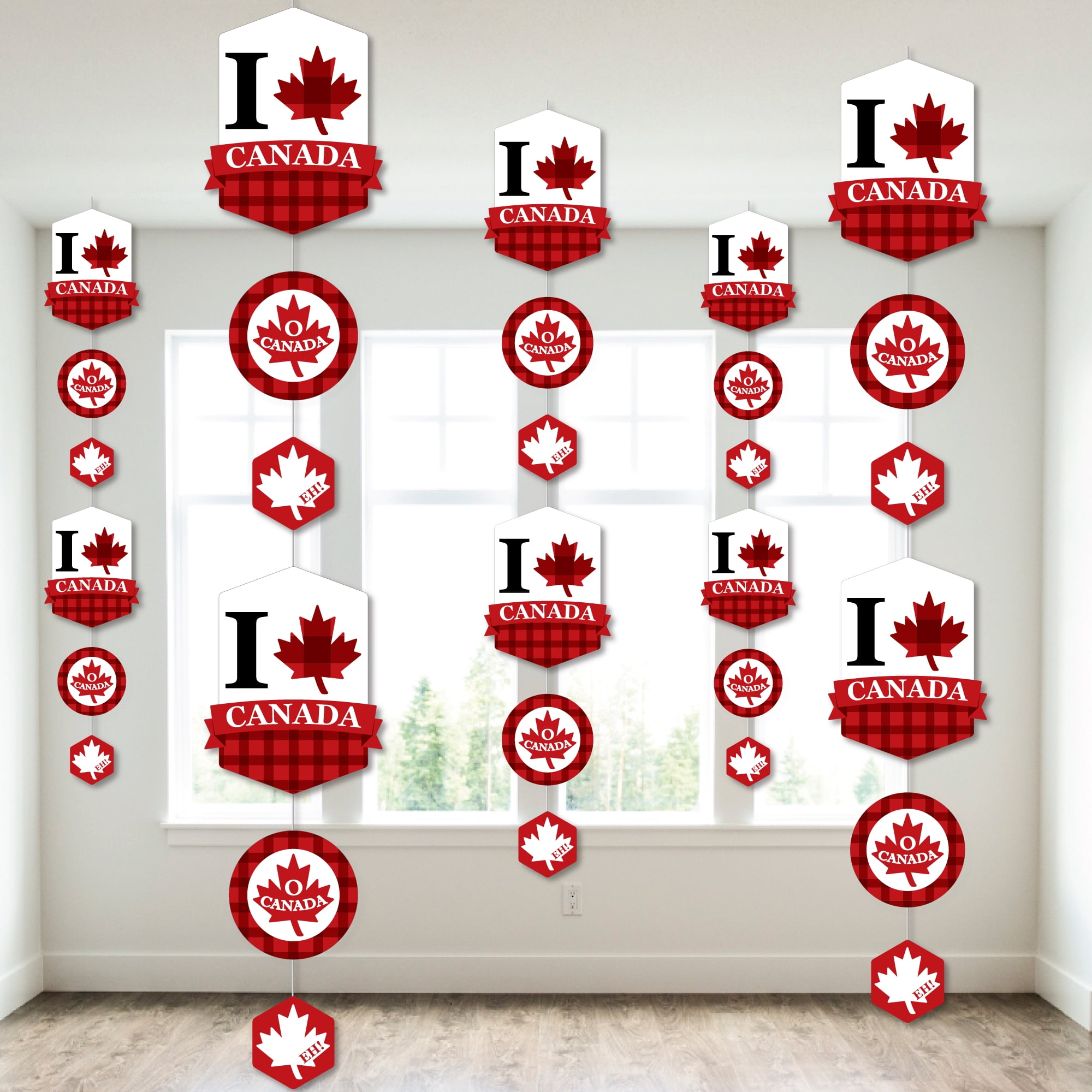 Big Dot of Happiness Canada Day Canadian Party DIY Dangler Backdrop Hanging Vertical
