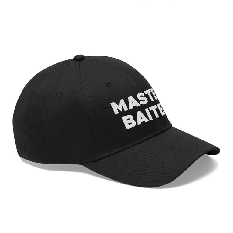 PositivePartyShop Funny Fishing Hat, Master Baiter Hat (Embroidered), Adult Unisex, Size: One size, Black