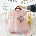 thumbnail image 2 of Short Sleeve Sweet Princess Dress, Children Summer Girls Cotton Cute Mesh Stitching Bottoming, 2 of 8