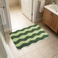 thumbnail image 4 of Wave Pattern Flocked Bath Mat, Non Slip Bathroom Rug with Latex Backing, Soft Absorbent Shower Mat, Washable Floor Carpet for Bathroom and Laundry Room, 4 of 6