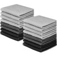 thumbnail image 1 of DecorRack 16 Pack Kitchen Dish Towels, 100% Cotton Wash Cloth, 12x12 inch, Gray (16 Pack), 1 of 6