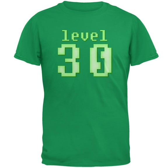 Gamer Milestone Birthday Level 30 Mens T Shirt Irish Green MD