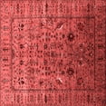 thumbnail image 1 of Ahgly Company Indoor Square Oriental Red Industrial Area Rugs, 7' Square, 1 of 4