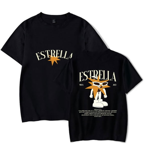 Mora Merch Album Estrella Tee Shirt Round Neck Short Sleeved