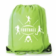 Football Party Bags | Football Drawstring Cinch Backpacks for Team Events, Birthdays, and More!