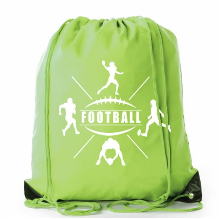 Football Party Bags | Football Drawstring Cinch Backpacks for Team Events, Birthdays, and More!