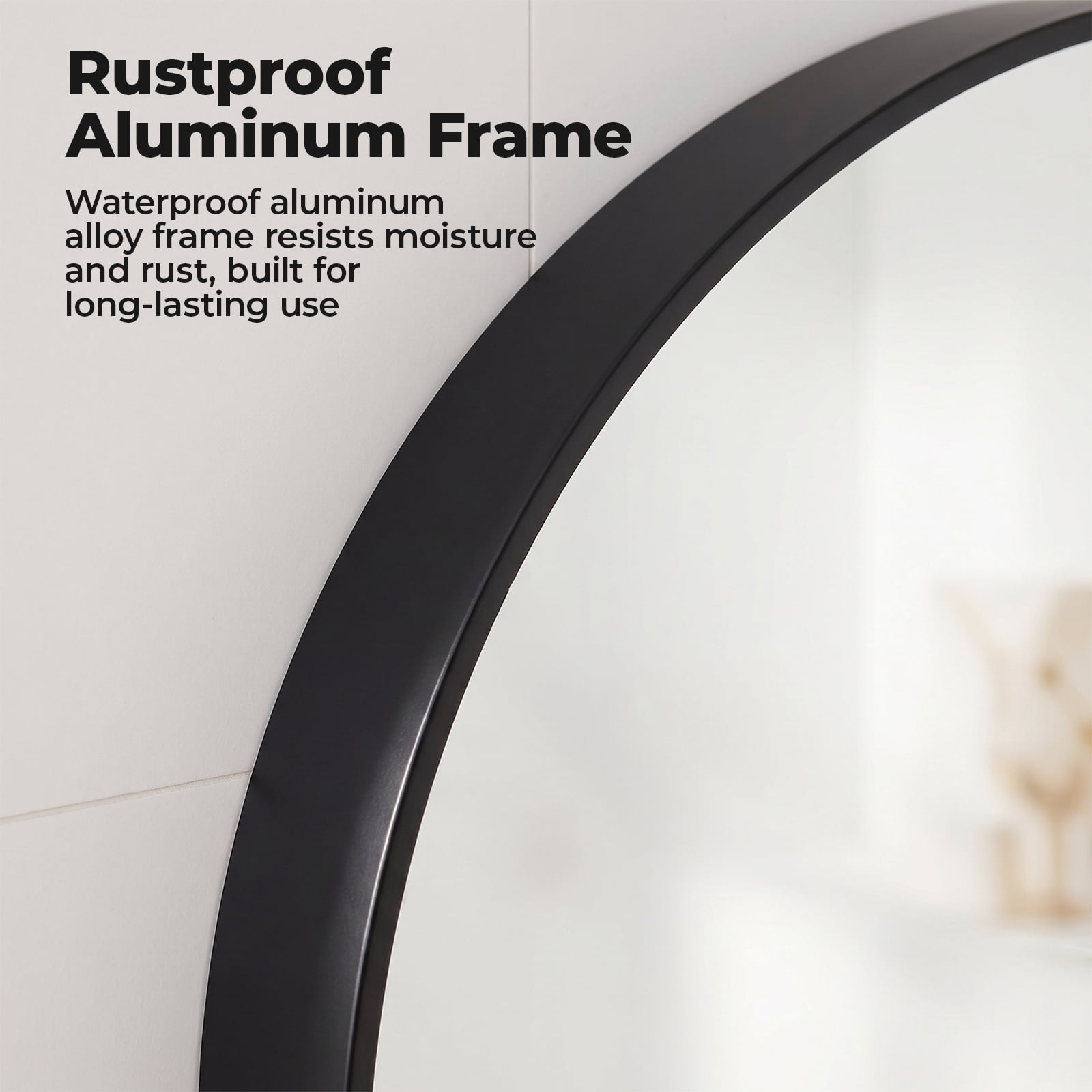 Alvantor Round Wall Mirror,Bathroom Mirror Shatterproof with Hook,HD Anti-Fog for Over Sink,Entryway,Bedroom,Vanity,Gold/Black,20/24/30 Inch