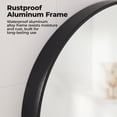 thumbnail image 5 of Alvantor Round Wall Mirror,Bathroom Mirror Shatterproof with Hook,HD Anti-Fog for Over Sink,Entryway,Bedroom,Vanity,Gold/Black,20/24/30 Inch, 5 of 7