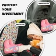 thumbnail image 4 of Naloa Butterfly Flowers 2Pcs Anti-Kick Back Seat Cover Kick Mat, Car Seat Protector with 3 Storage Pockets, 4 of 8
