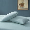 thumbnail image 7 of Ntbay 2 Pack Breathable Washed Cotton King Size Pillowcases with Envelope Closure, Soft Solid Color Pillow Cases Set of 2, 20" x 36" , Blue, 7 of 7