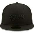 thumbnail image 2 of Men's New Era San Francisco 49ers Black on Black Alternate Logo 59FIFTY Fitted Hat, 2 of 5