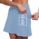thumbnail image 4 of Falda pantalón de cintura media con bolsillos para mujer - Conjunto informal y deportivo de falda y pantalón corto, 4 of 6