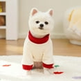 thumbnail image 5 of Winter Dog Pajamas, Super Soft Sherpa Lined Bodysuit with Harness Access, Snug and Warm for Small Breeds Like Chihuahuas on Winter Walks. White S, 5 of 5