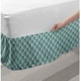 thumbnail image 2 of Neutral Color Bed Skirt, Modernistic Repetition of Overlap Squama Rounds and Nested Squares, Elastic Bedskirt Dust Ruffle Wrap Around for Bedding Decor, 4 Sizes, Pale Teal Cadet Blue, by Ambesonne, 2 of 2