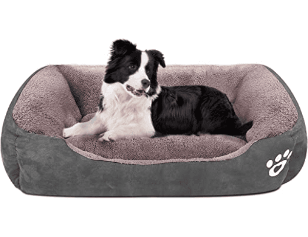 CLOUDZONE Dog Bed Machine Washable Rectangle Breathable Soft Cotton with Nonskid Bottom Extra Large Pet Bed for Medium and Large Dogs or Multiple 