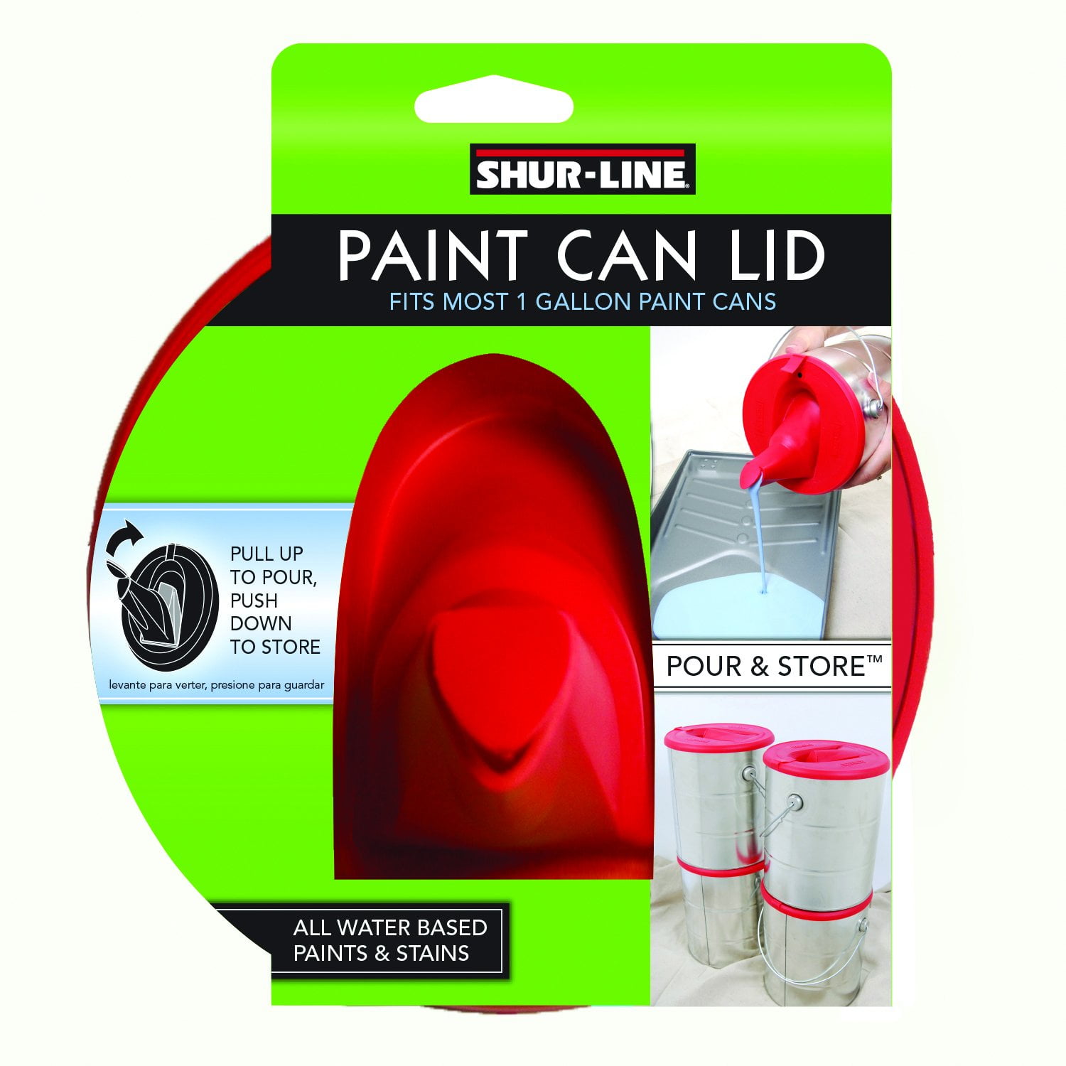 Shur-Line 2007061 Red Silicone Mess-Free Store and Pour