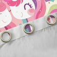 thumbnail image 4 of Castle Fairy Kids Cute Animal Unicorn Curtains Pack Of 2 (42X84 Each),Kawaii Rainbow Curtains Blackout,Dreamy Princess Bedroom Curtains,Microfiber Bedroom Decor, 4 of 6