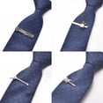 thumbnail image 3 of Yoursfs Brand 4Pcs Silver Tie Clip Set for Men Unique Tie Clips Personalized Fashion Jewellery, 3 of 5