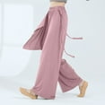 thumbnail image 4 of BLVB Women Flowy Wide Leg Pants High Elastic Waisted Palazzo Pants Lounge Trousers for Yoga Dance Beach Summer, 4 of 6