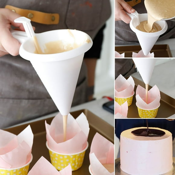 Cyrdddb Funnel Chocolate Tools Baking Decorating Cake for Funnel Kitchen Adjustable Cake Mould