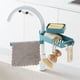 thumbnail image 5 of Moyic Grifo Soporte de esponja Cocina Baño Encimera Toalla Estante de almacenamiento Fregadero Ahorro de espacio Toallita Organizador Estante Organizadores de utensilios de cocina Azul Moyic HA062873-01B, 5 of 6