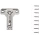 thumbnail image 2 of HH075228-14 - Clip-On Face Frame Euro Concealed Hinge 1mm Mounting Plate with, 2 of 5