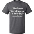 thumbnail image 2 of OXI T-Shirt - People Tolerate Me, Basic Casual T-Shirt for Men's and Women Fleece T-Shirt Short Sleeve - Graphite Heather 3X-Large, 2 of 3