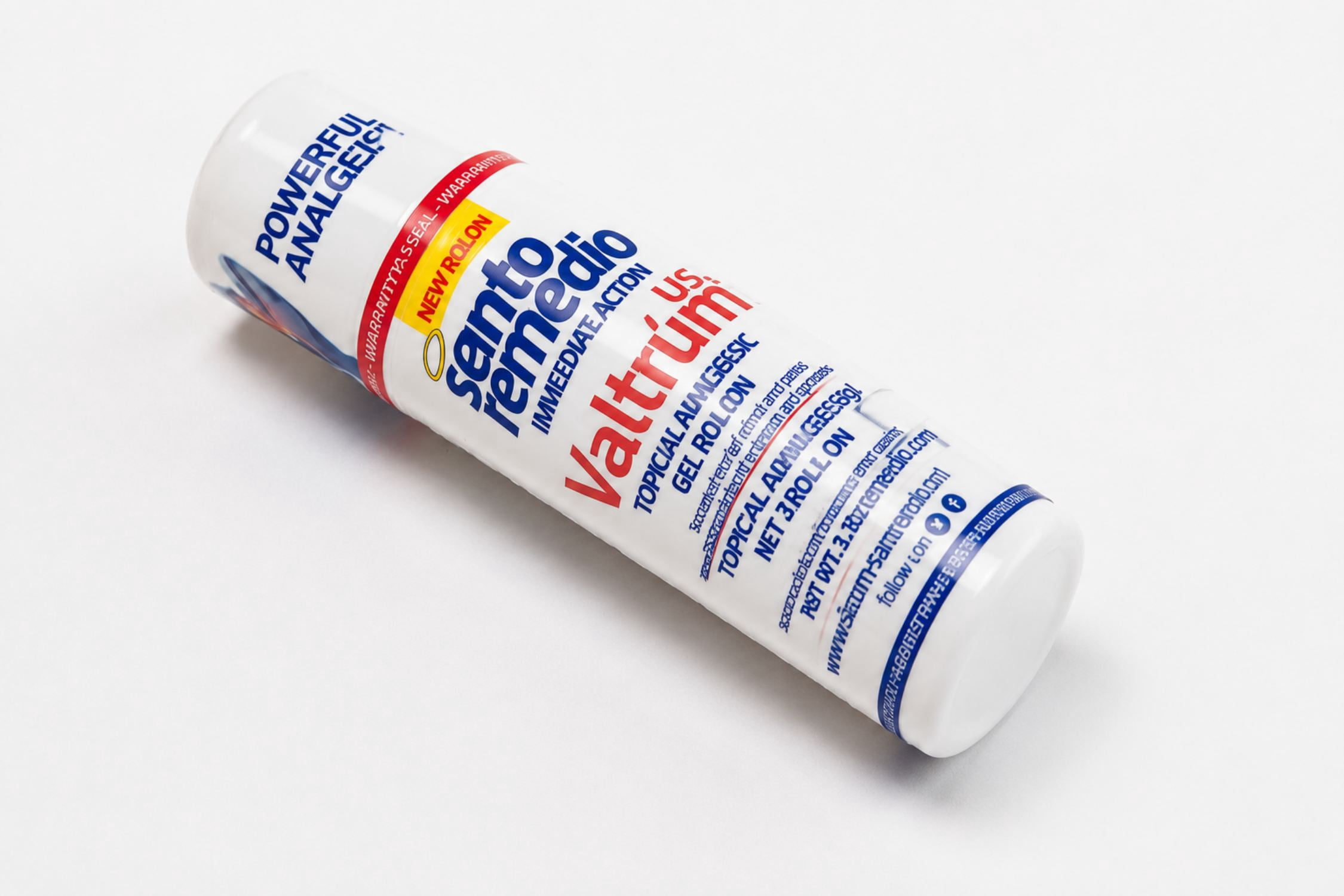 (12 pack) Santo Remedio Valtrum Pain Relief Roll-On With Thermo-Active Muscular Action