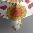 thumbnail image 5 of Fall Pumpkins Sunflowers Mushrooms Rectangle Tablecloth 60"x102",Waterproof Polyester Rectangle Table Cloth, Wipeable Spillproof Polyester Tablecloth for Dining, Camping, Indoor and Outdoor, 5 of 5