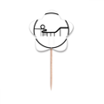 thumbnail image 1 of Roller Coaster Amusement Park Outline Toothpick Flags Star Lable Cupcake Picks, 1 of 3