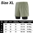thumbnail image 2 of Pantalones cortos para correr activos 2 en 1 para hombre con 2 bolsillos con cremallera, 2 of 5
